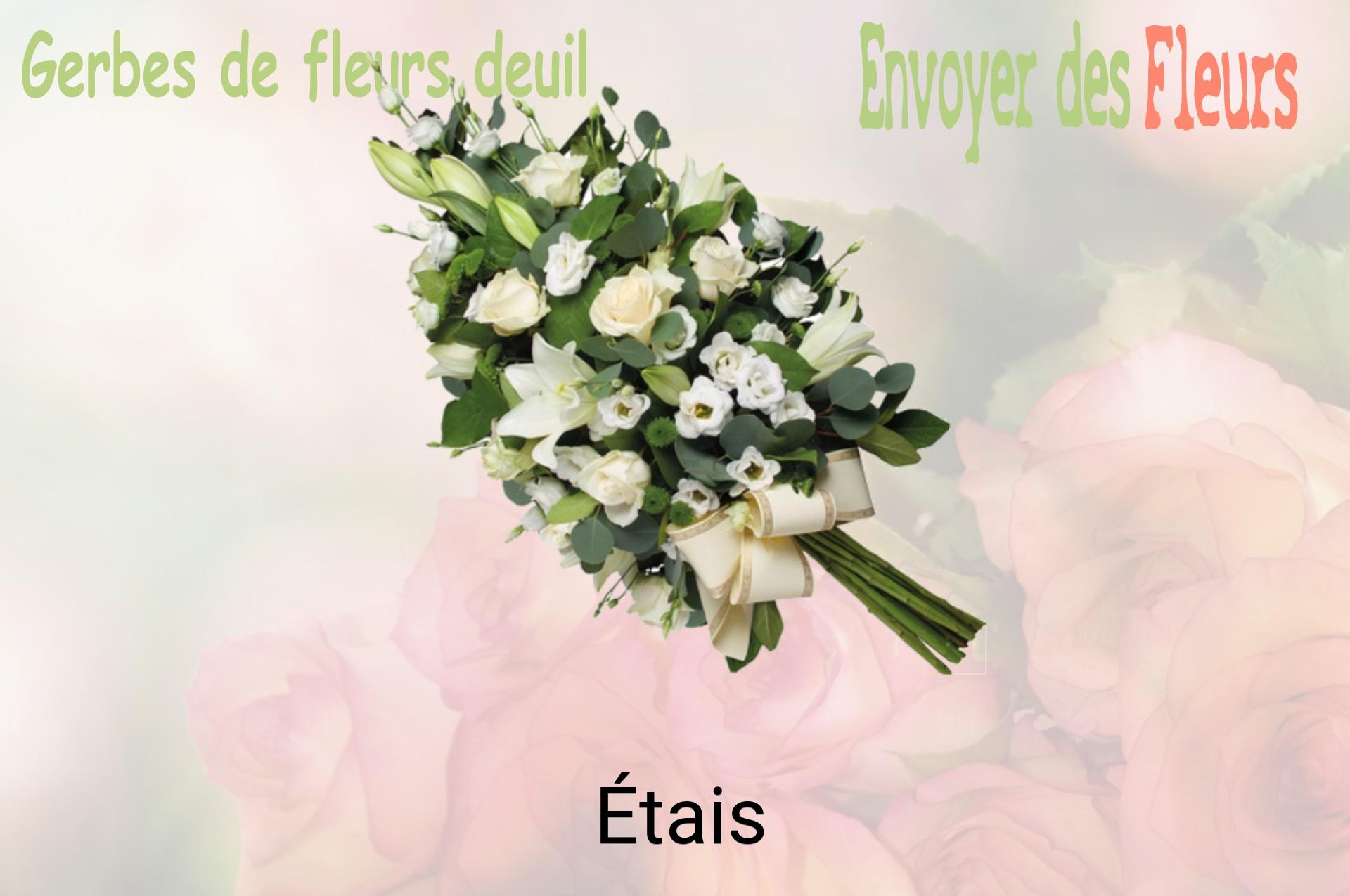 Gerbe de fleurs de deuil livrée à Étais